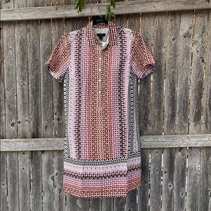J. Crew Geometric Shirt Dress